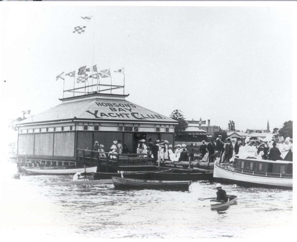 Opening Day at clubhouse 1906 - Hobsons Bay Yacht Club, 125 years Anniversary © Kevin LeNepveu